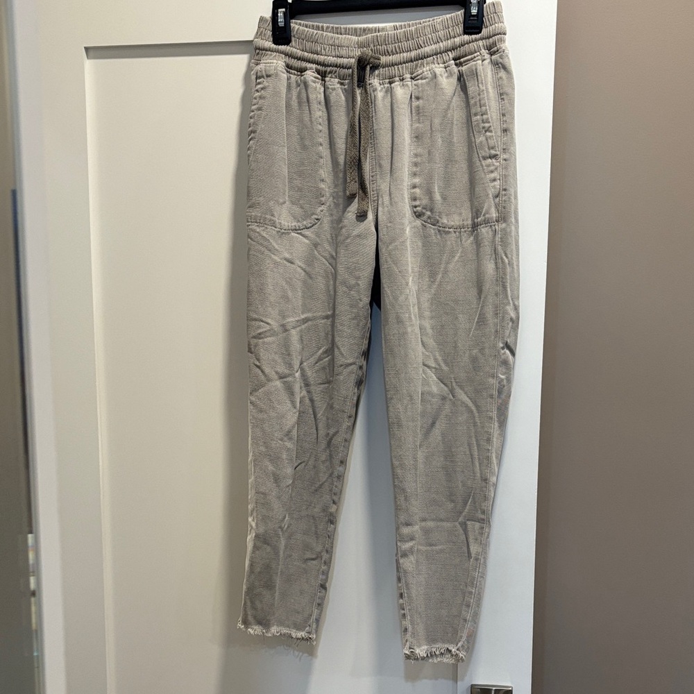 Zara Raw Hem Jogger with Drawstring